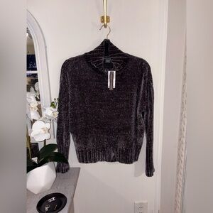 Chelsea & Theodore Charcoal Turtleneck Sweater
